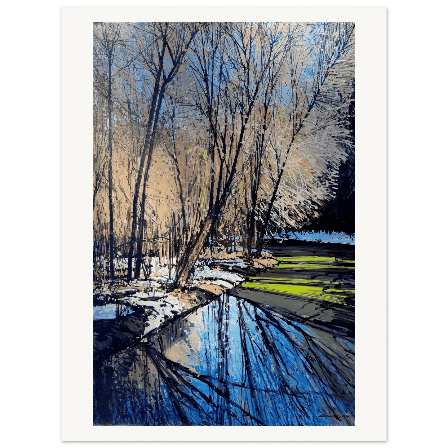 Running away - Museum - Quality Matte Paper Poster - eduardgurevich 75x100 cm / 30x40″