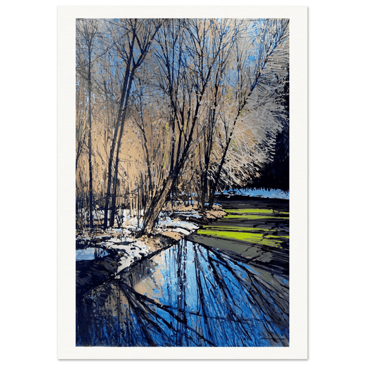 Running away - Museum - Quality Matte Paper Poster - eduardgurevich A0 (84.1 x 118.9 cm)