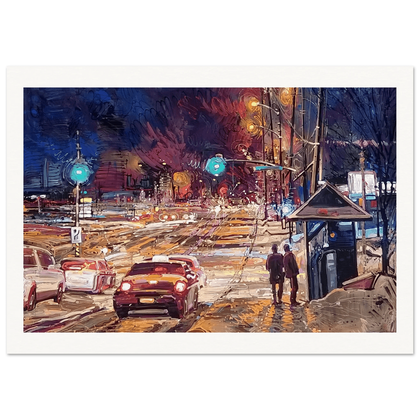 Saturday night - Museum - Quality Matte Paper Poster - eduardgurevich A0 (84.1 x 118.9 cm)
