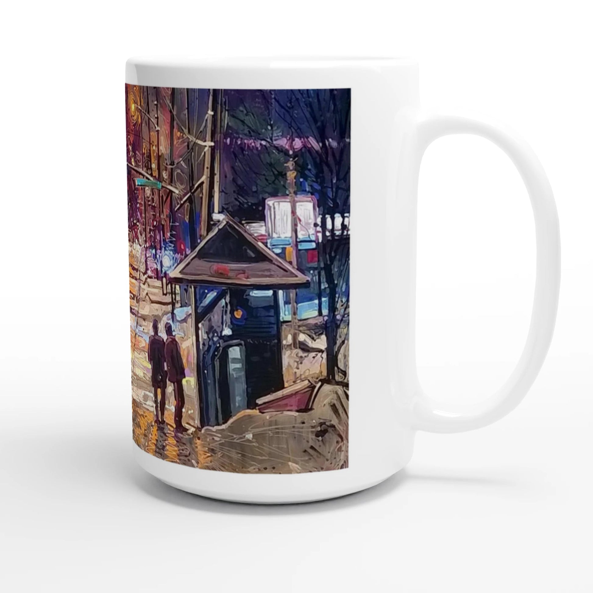 Saturday night - White 15oz Ceramic Mug - eduardgurevich