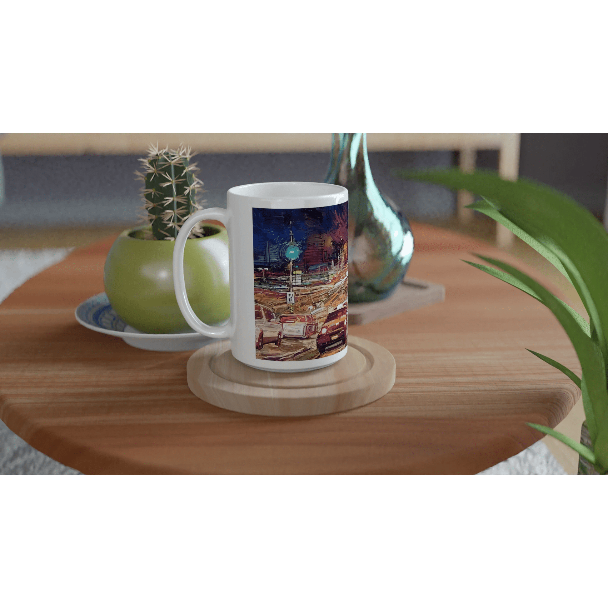 Saturday night - White 15oz Ceramic Mug - eduardgurevich