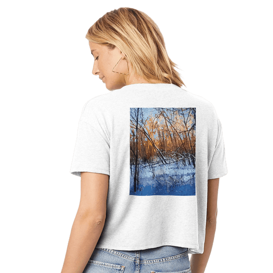 Scary forecast - Women's Headliner Cropped Crewneck T-Shirt | Alternative 5114BP - eduardgurevich S