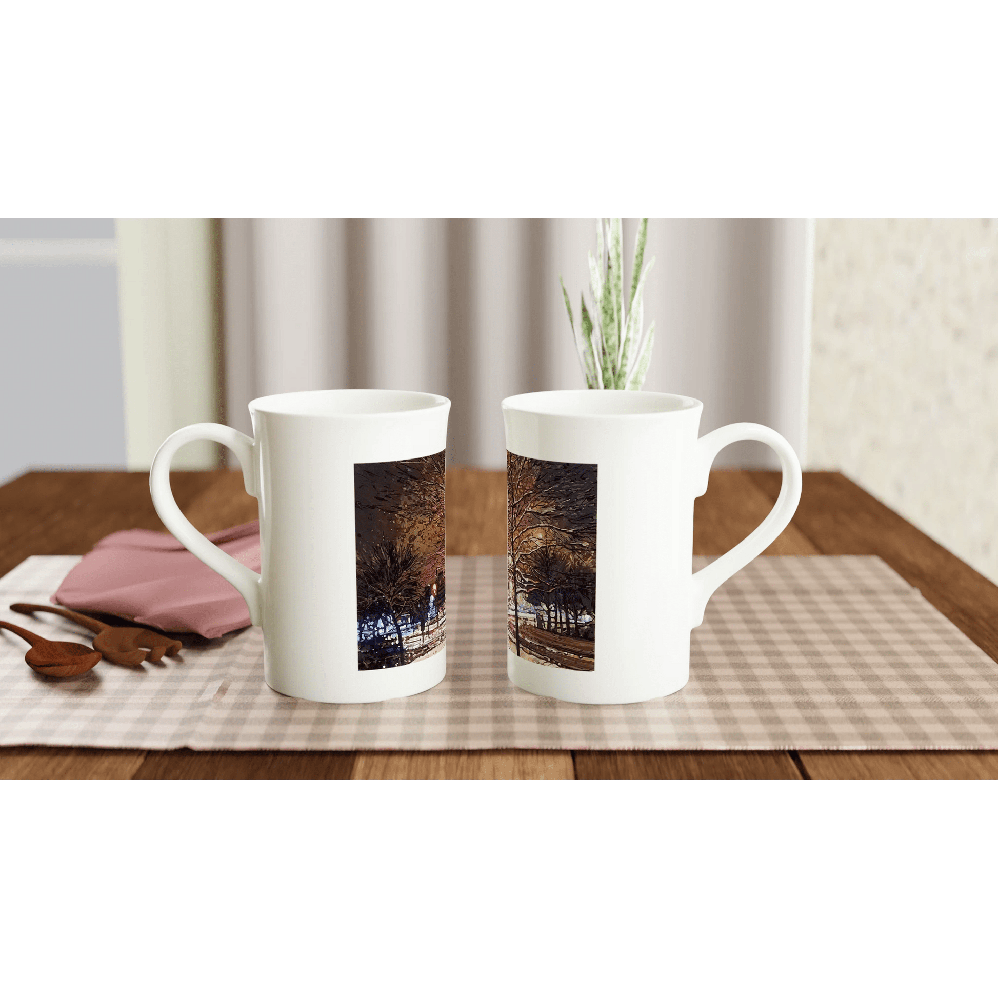 Still awake - White 10oz Porcelain Slim Mug - eduardgurevich