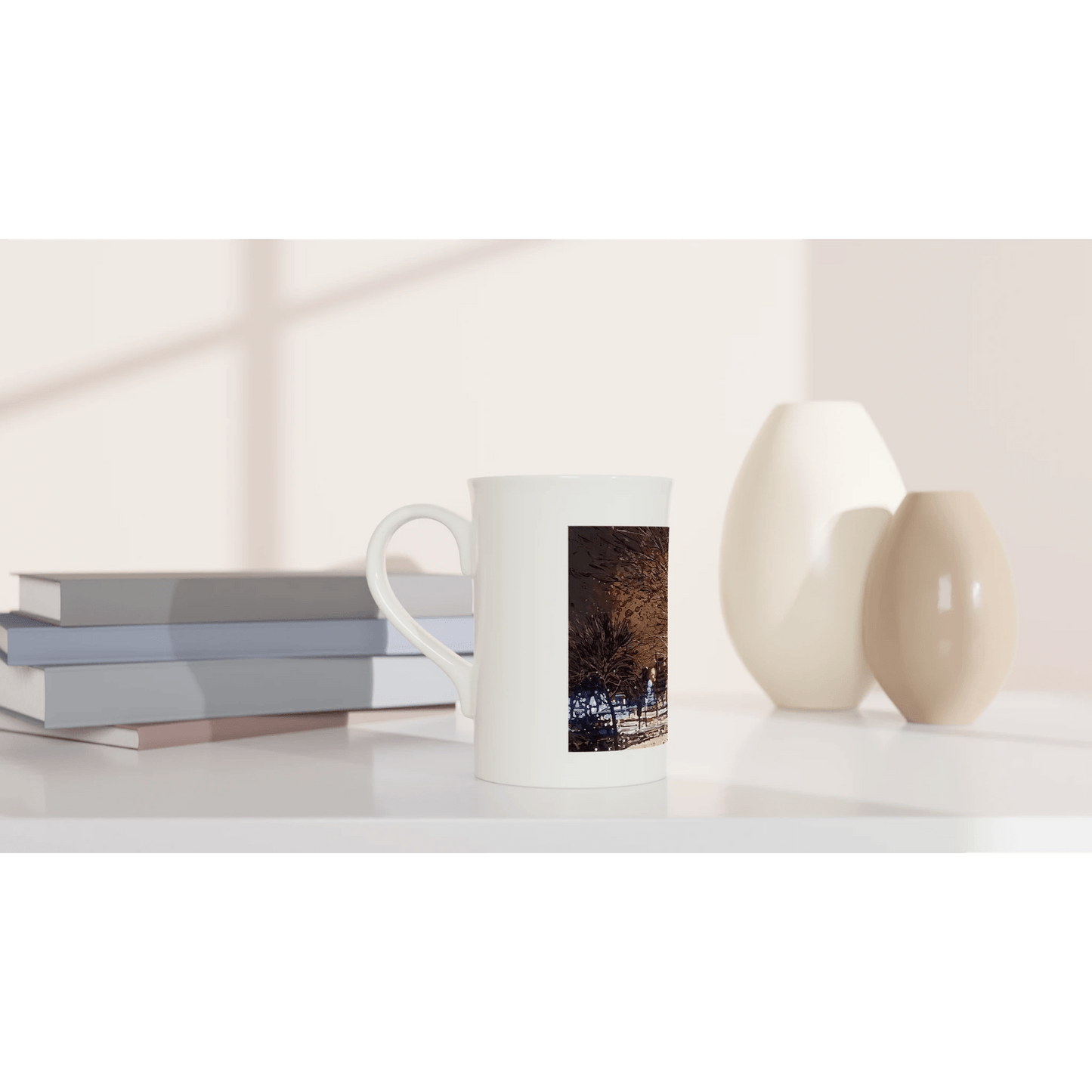 Still awake - White 10oz Porcelain Slim Mug - eduardgurevich