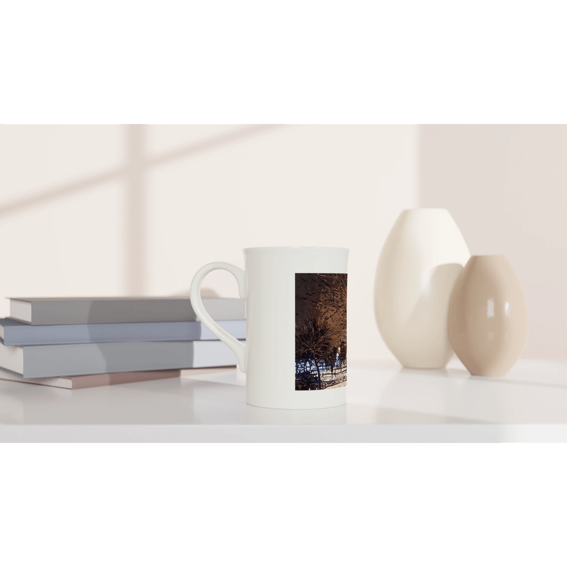 Still awake - White 10oz Porcelain Slim Mug - eduardgurevich