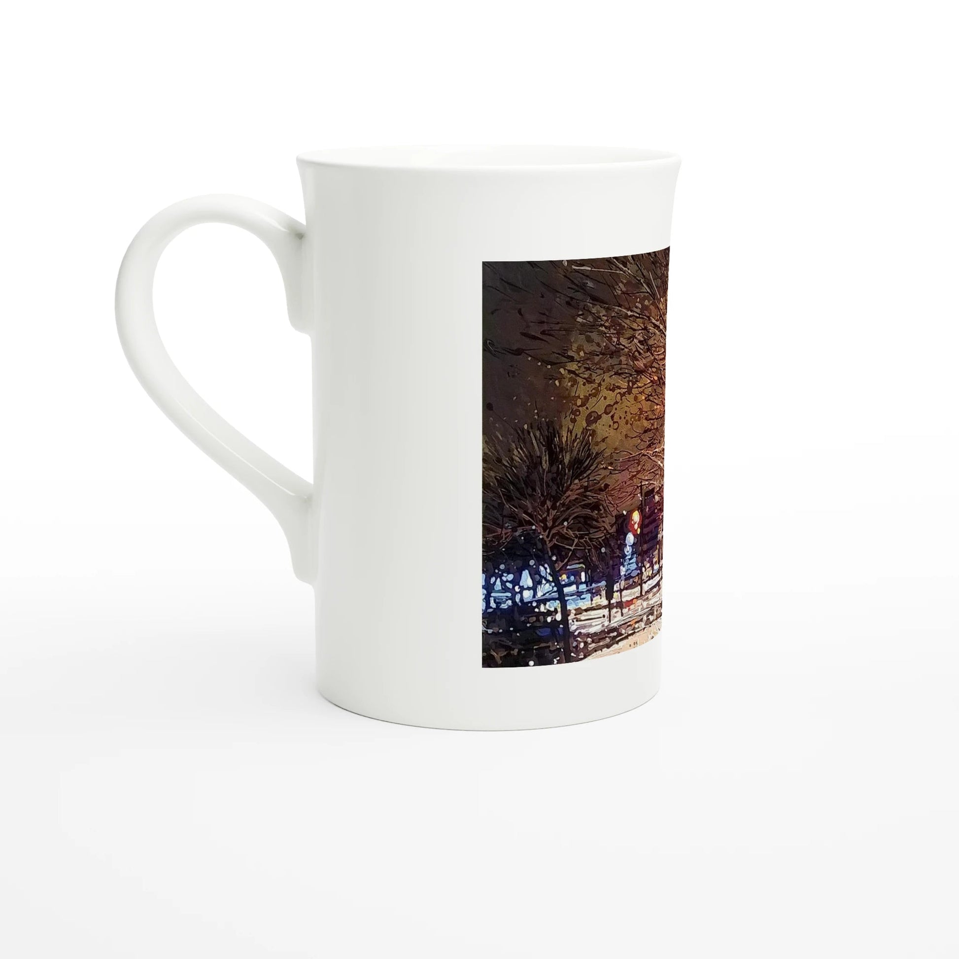 Still awake - White 10oz Porcelain Slim Mug - eduardgurevich