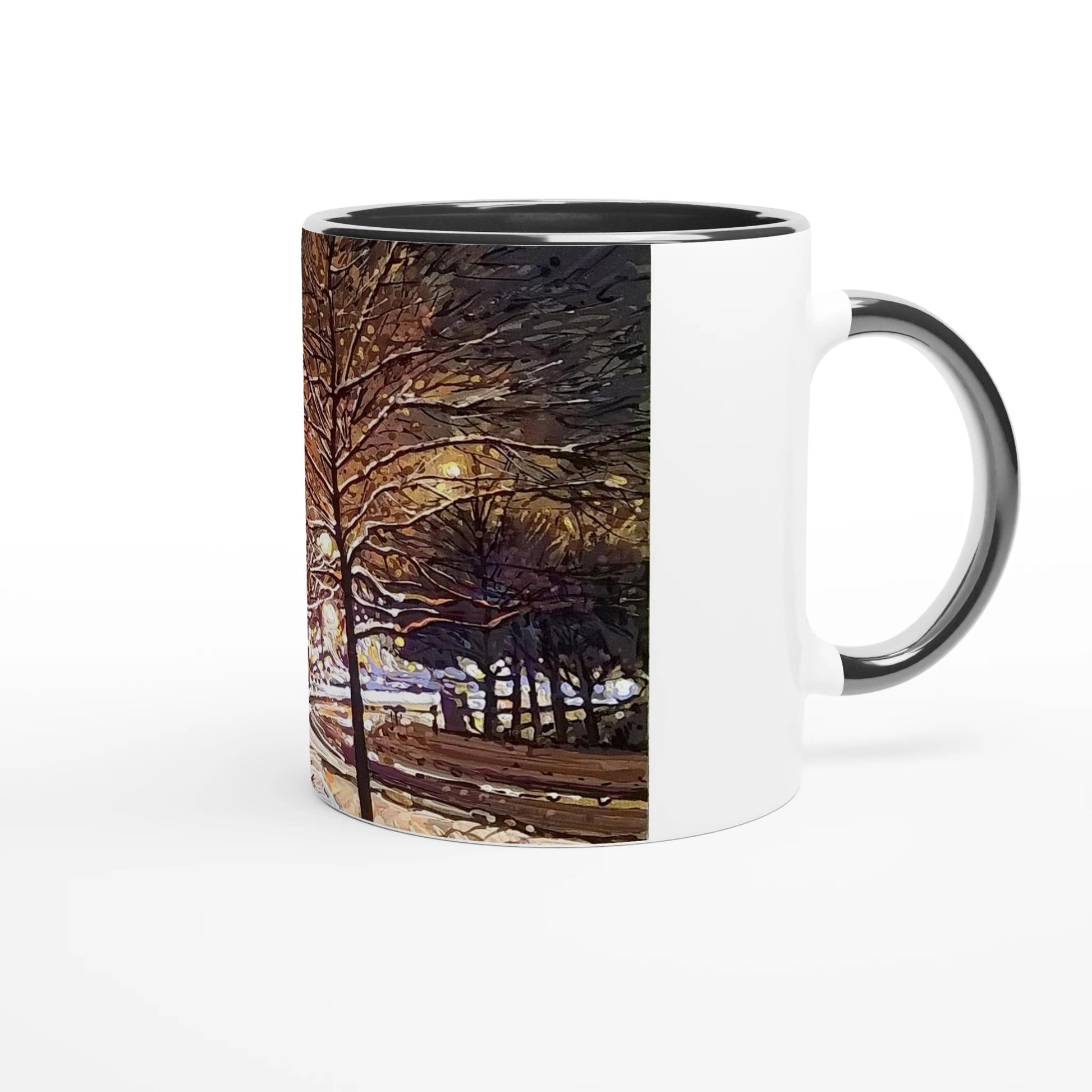 Still awake - White 11oz Ceramic Mug with Color Inside - eduardgurevich