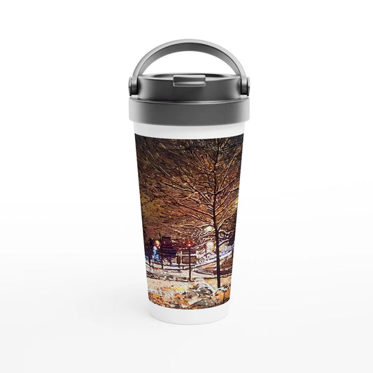 Still awake - White 15oz Stainless Steel Travel Mug - eduardgurevich