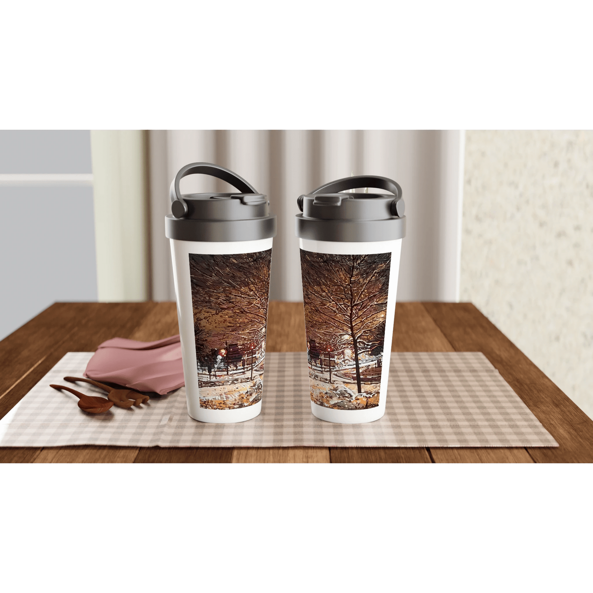 Still awake - White 15oz Stainless Steel Travel Mug - eduardgurevich