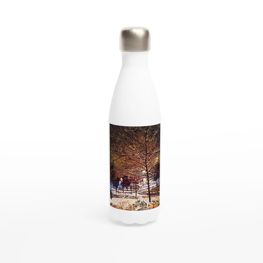 Still awake - White 17oz Stainless Steel Water Bottle - eduardgurevich