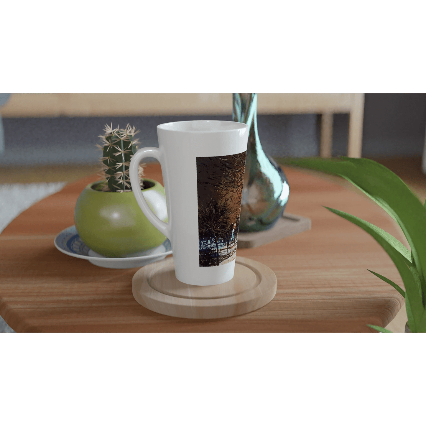 Still awake - White Latte 17oz Ceramic Mug - eduardgurevich