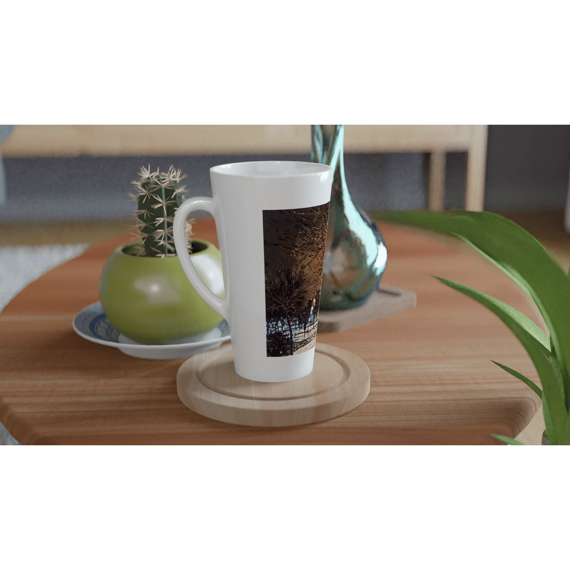 Still awake - White Latte 17oz Ceramic Mug - eduardgurevich