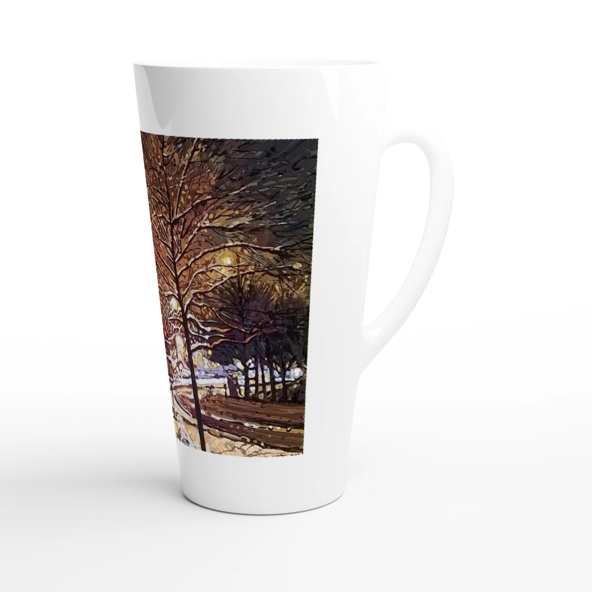 Still awake - White Latte 17oz Ceramic Mug - eduardgurevich
