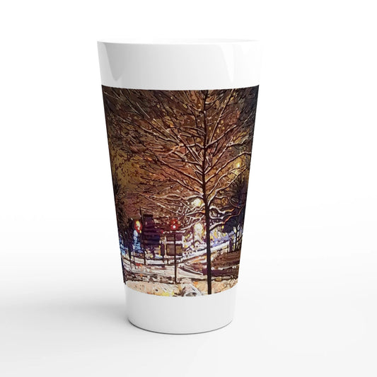 Still awake - White Latte 17oz Ceramic Mug - eduardgurevich