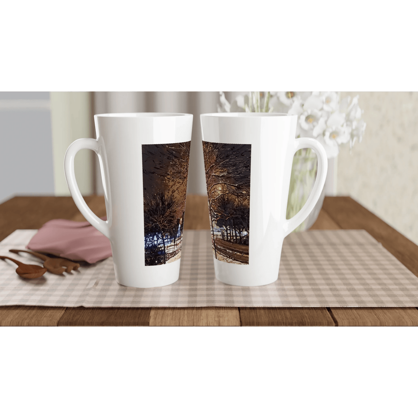 Still awake - White Latte 17oz Ceramic Mug - eduardgurevich