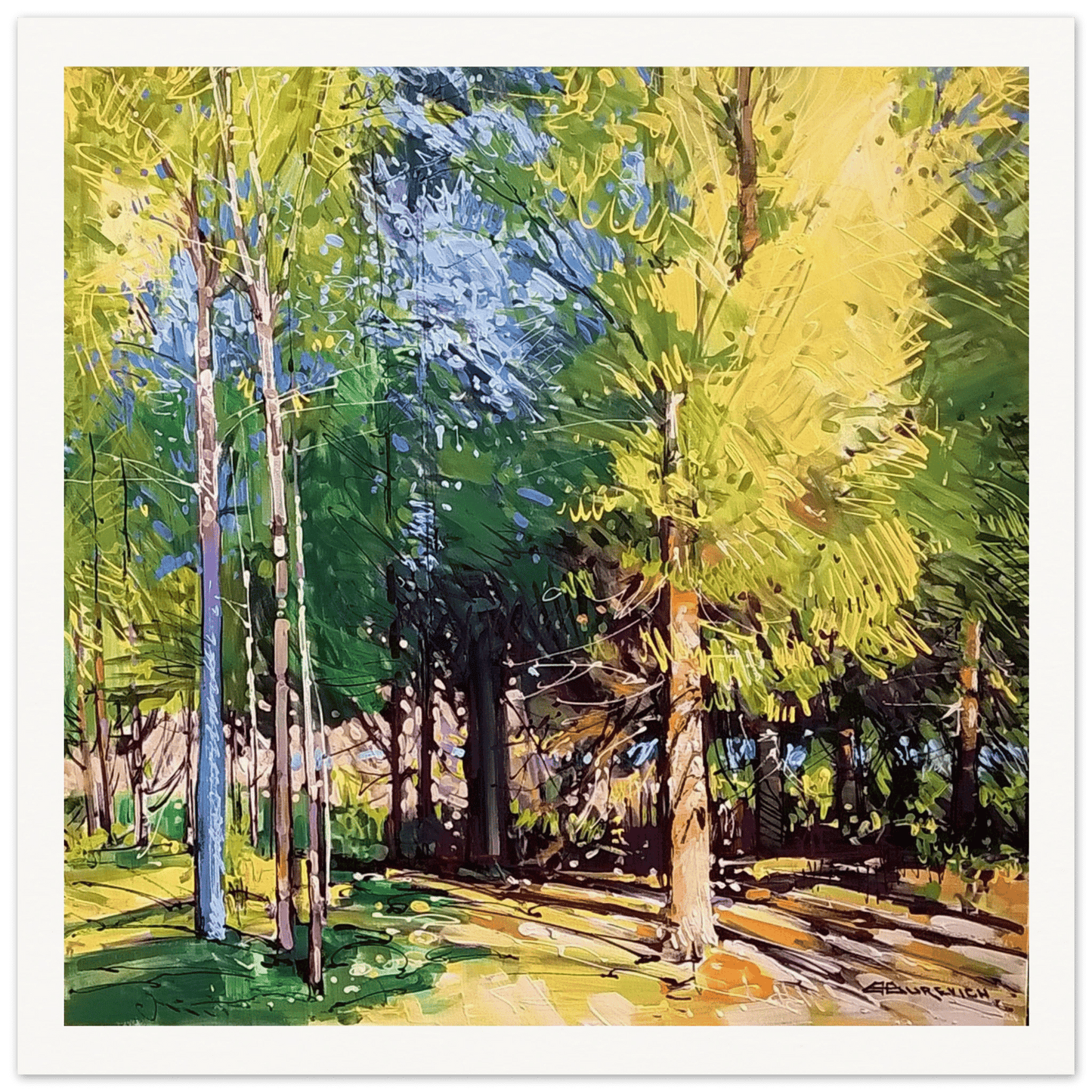 Summer brake - Museum - Quality Matte Paper Poster - eduardgurevich 35x35 cm / 14x14″