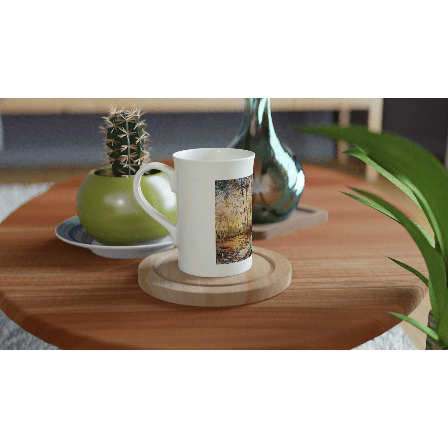 Summer end - White 10oz Porcelain Slim Mug - eduardgurevich