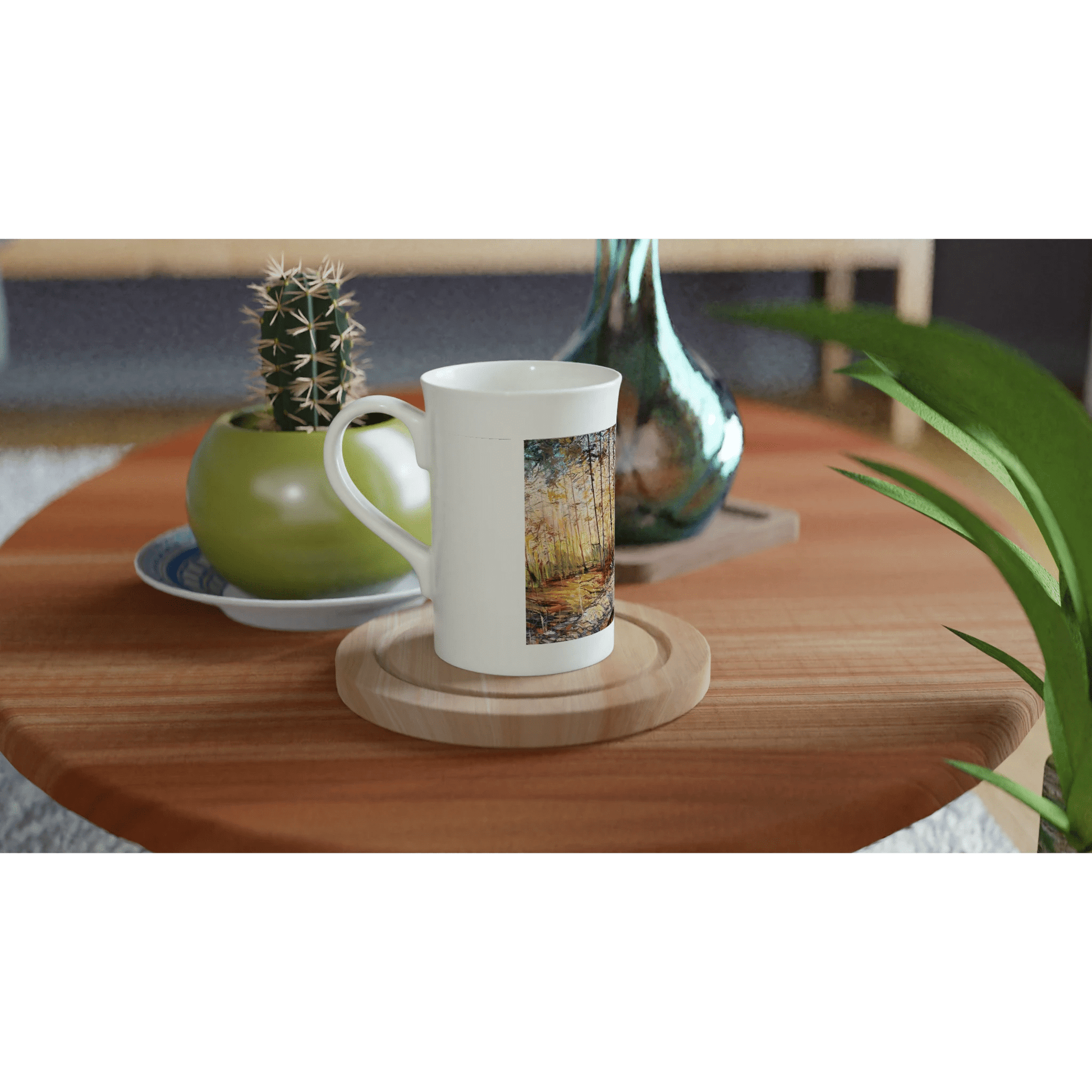 Summer end - White 10oz Porcelain Slim Mug - eduardgurevich