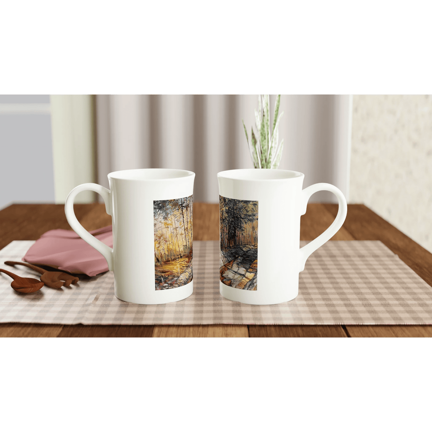 Summer end - White 10oz Porcelain Slim Mug - eduardgurevich