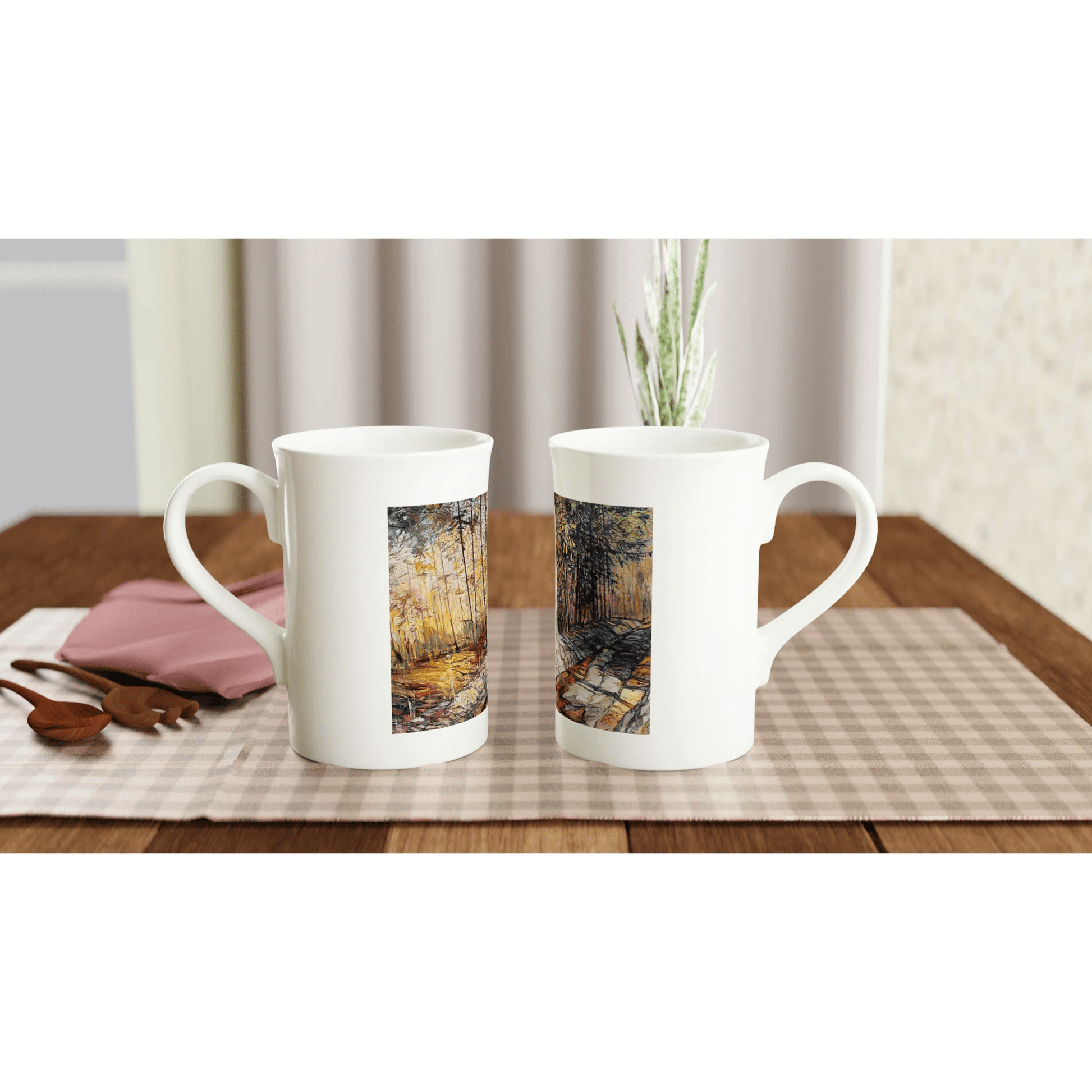Summer end - White 10oz Porcelain Slim Mug - eduardgurevich