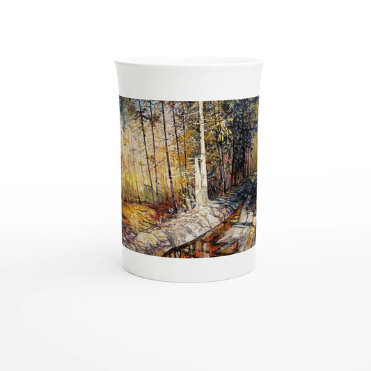 Summer end - White 10oz Porcelain Slim Mug - eduardgurevich
