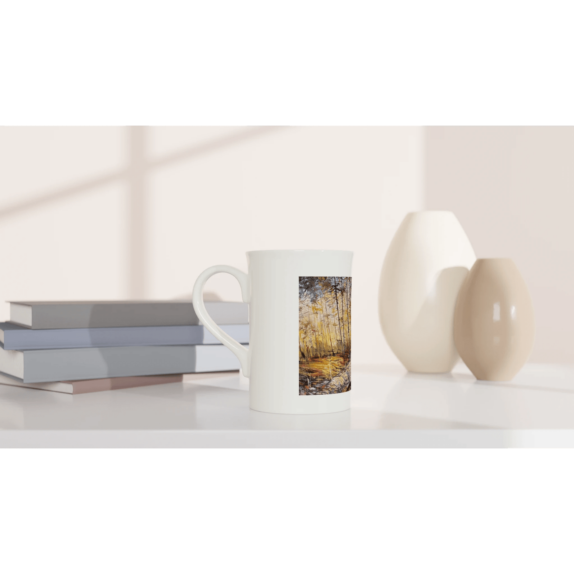 Summer end - White 10oz Porcelain Slim Mug - eduardgurevich
