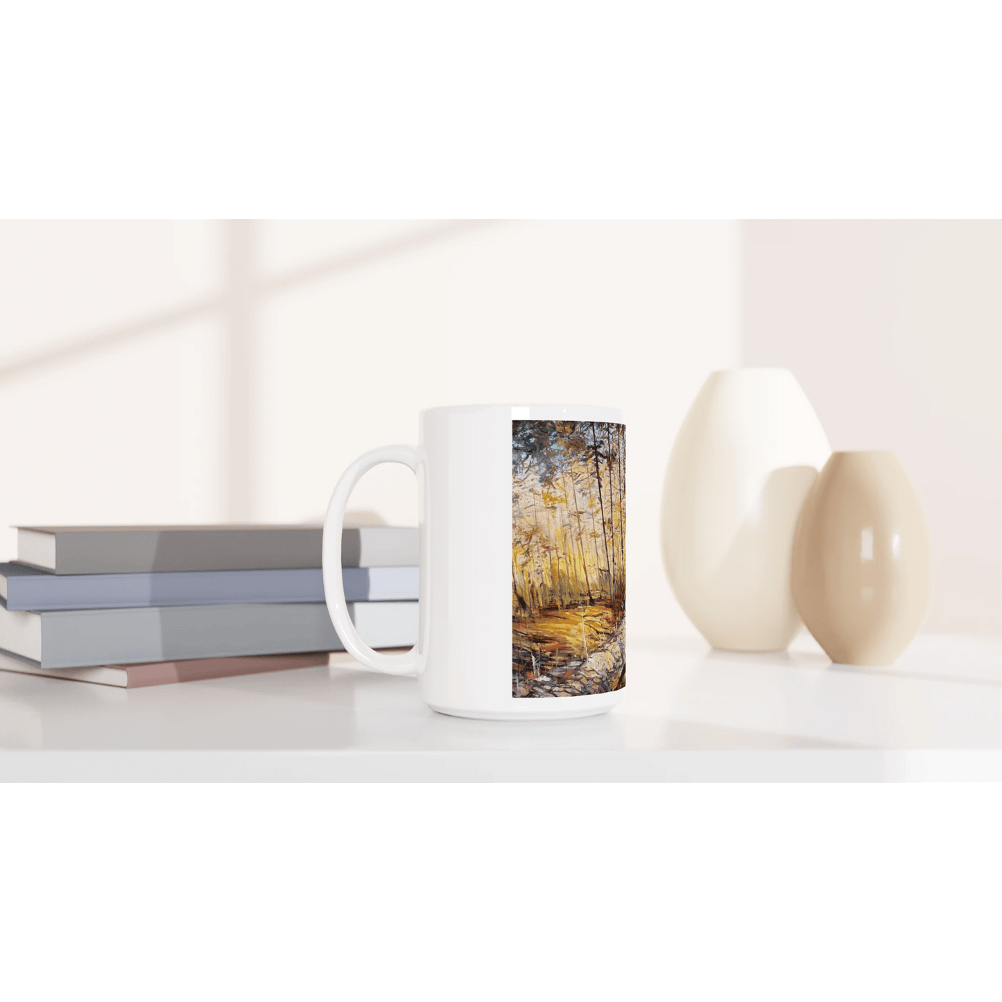 Summer end - White 15oz Ceramic Mug - eduardgurevich
