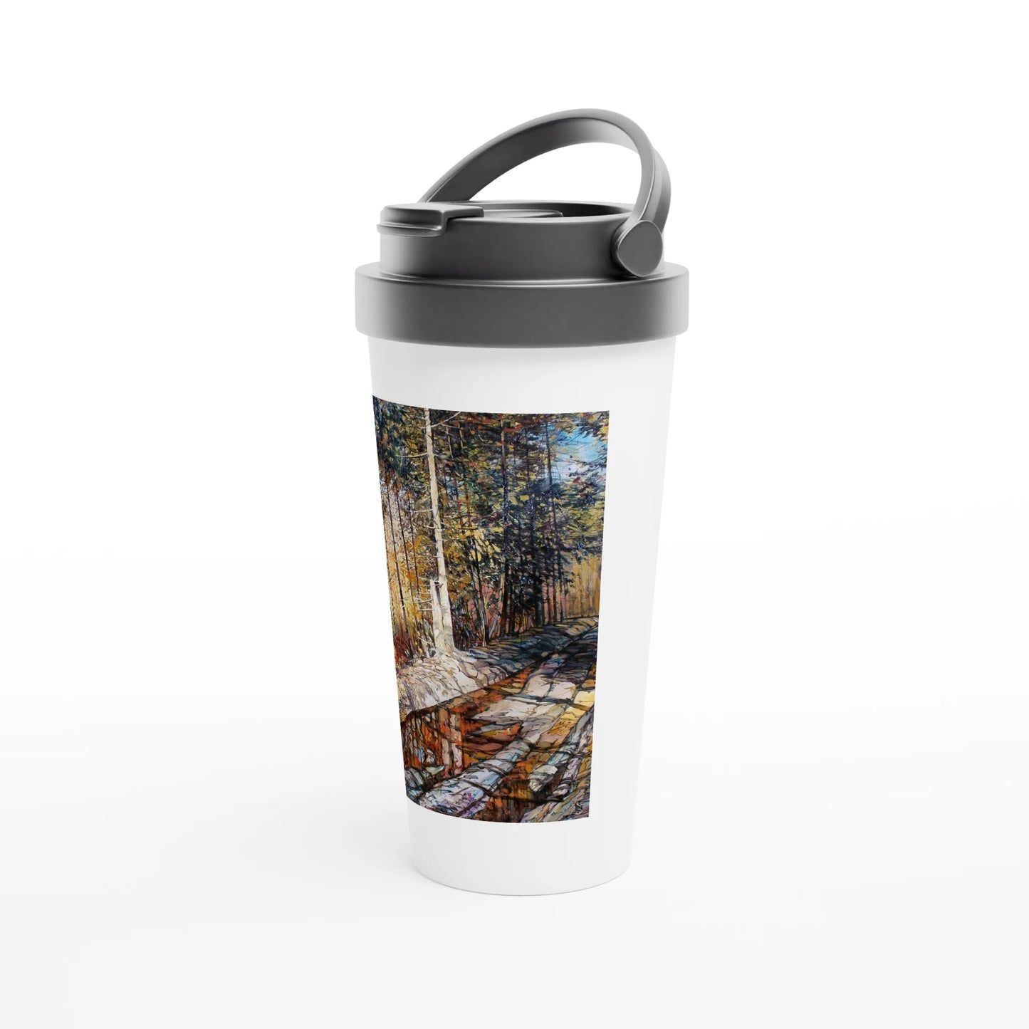 Summer end - White 15oz Stainless Steel Travel Mug - eduardgurevich