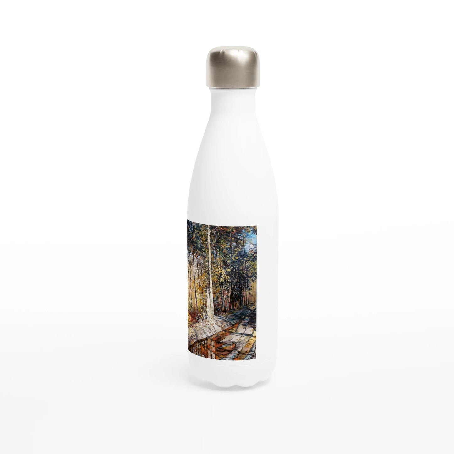 Summer end - White 17oz Stainless Steel Water Bottle - eduardgurevich