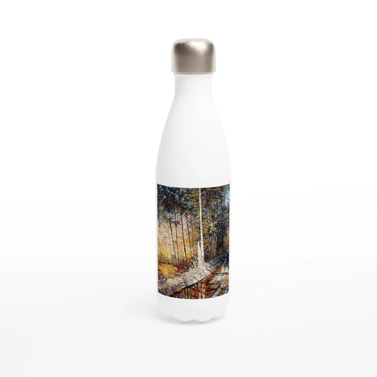 Summer end - White 17oz Stainless Steel Water Bottle - eduardgurevich