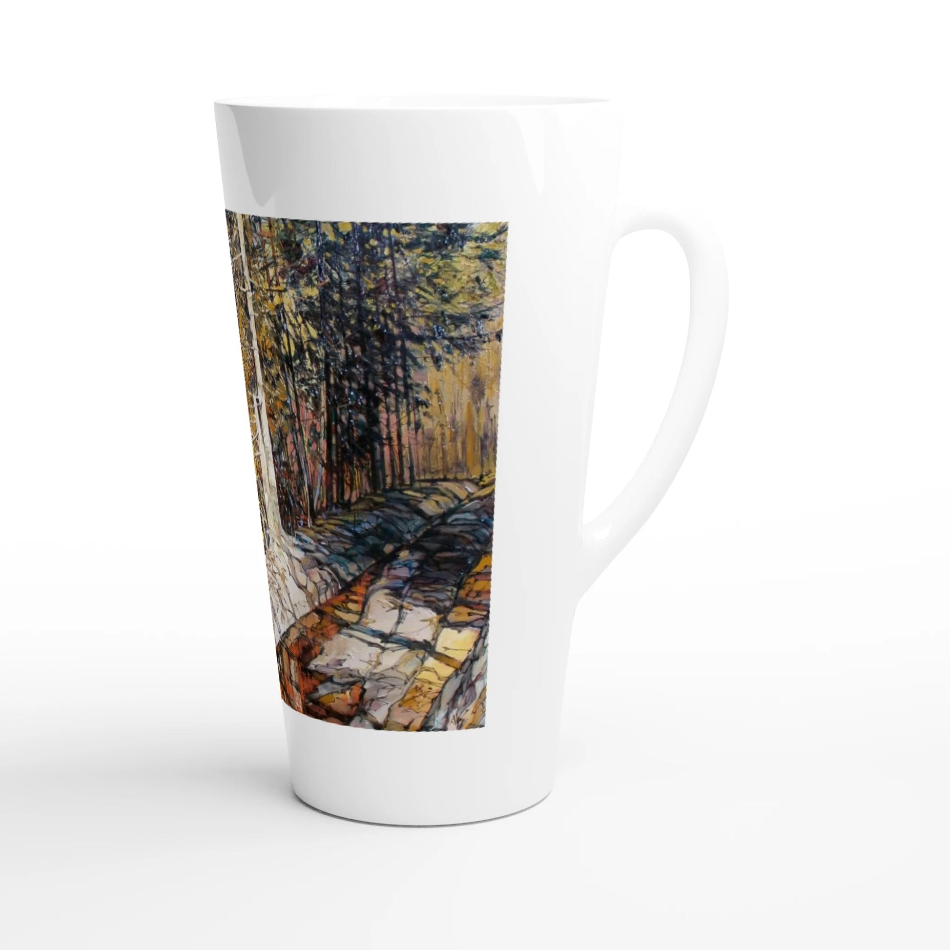 Summer end - White Latte 17oz Ceramic Mug - eduardgurevich