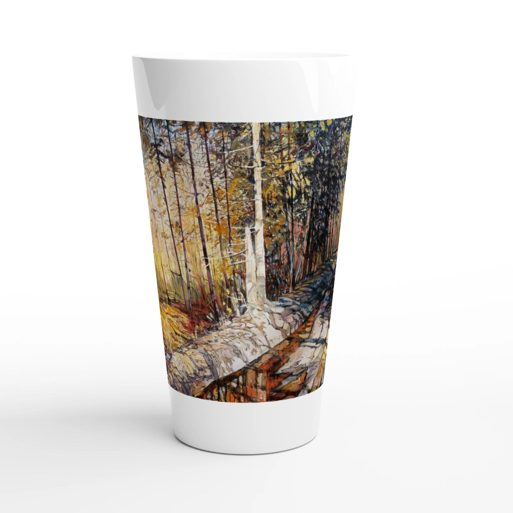 Summer end - White Latte 17oz Ceramic Mug - eduardgurevich