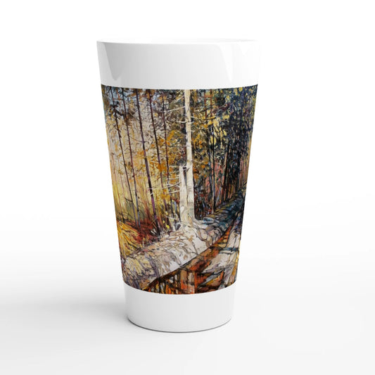 Summer end - White Latte 17oz Ceramic Mug - eduardgurevich