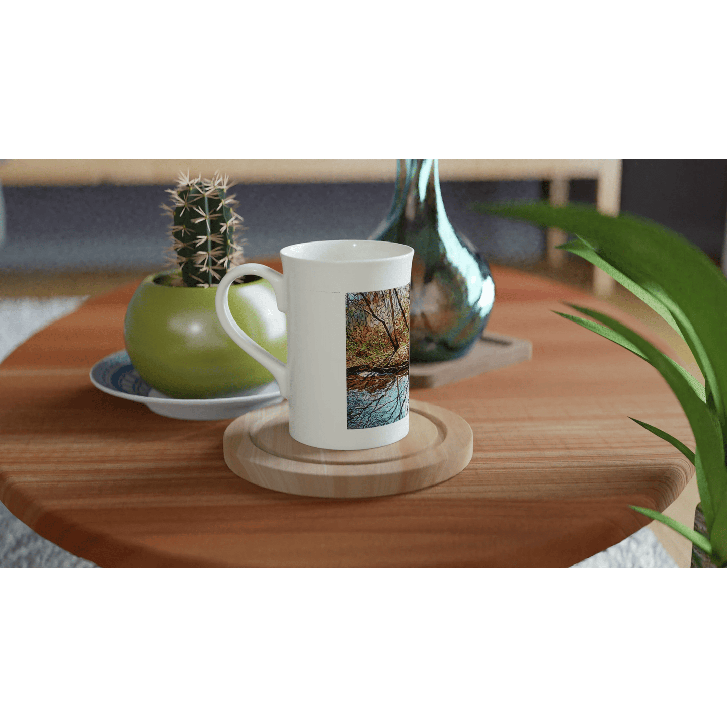 Sun dance - White 10oz Porcelain Slim Mug - eduardgurevich