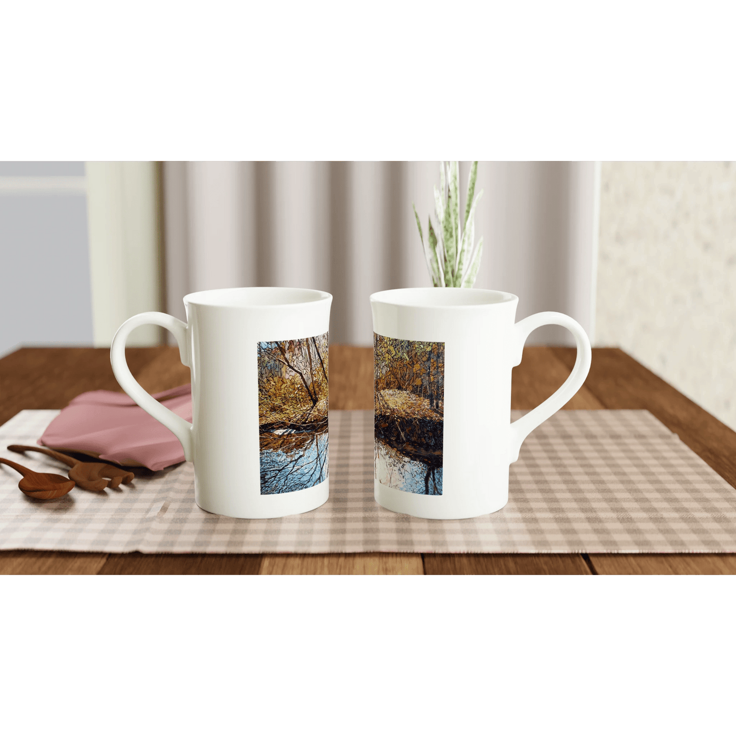 Sun dance - White 10oz Porcelain Slim Mug - eduardgurevich