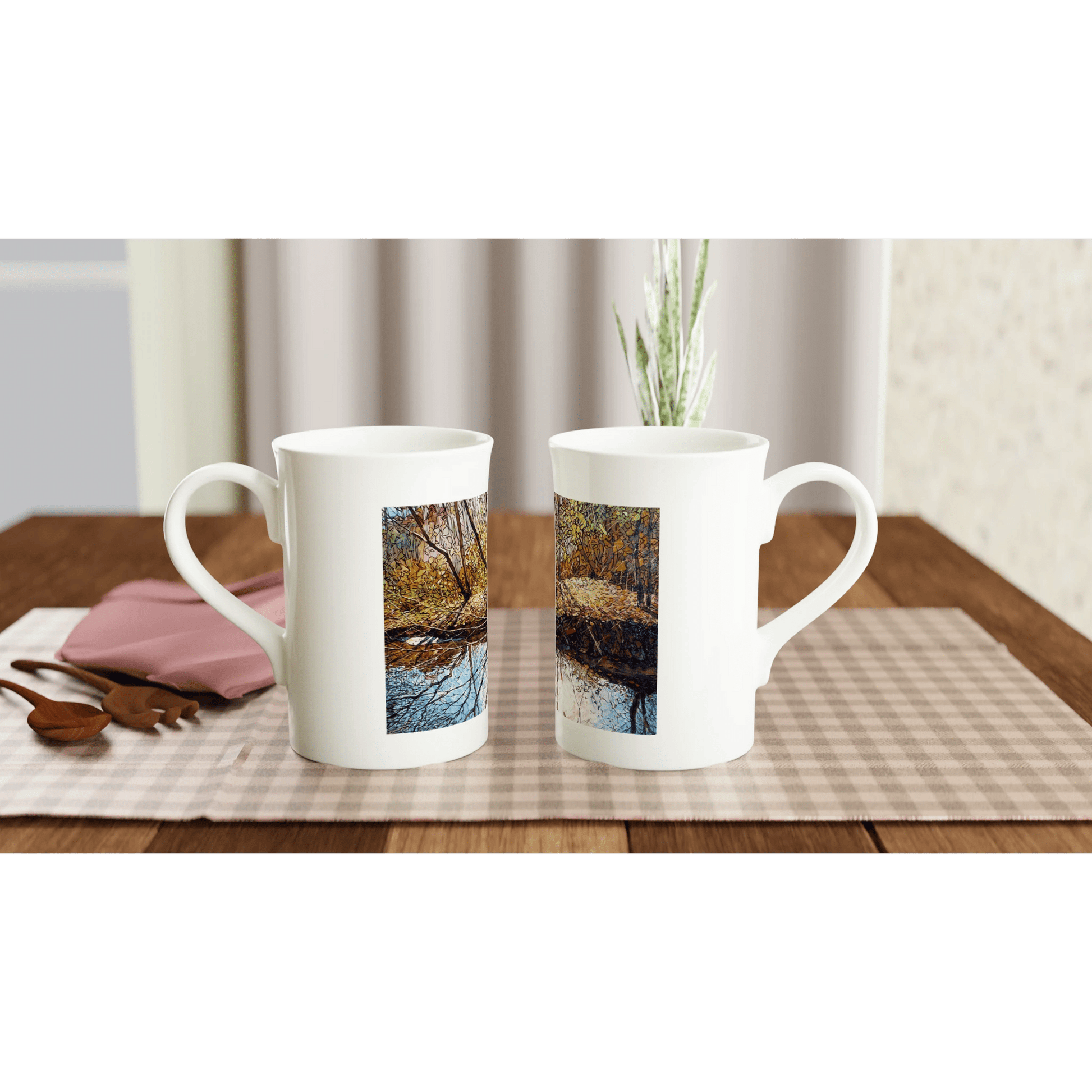 Sun dance - White 10oz Porcelain Slim Mug - eduardgurevich