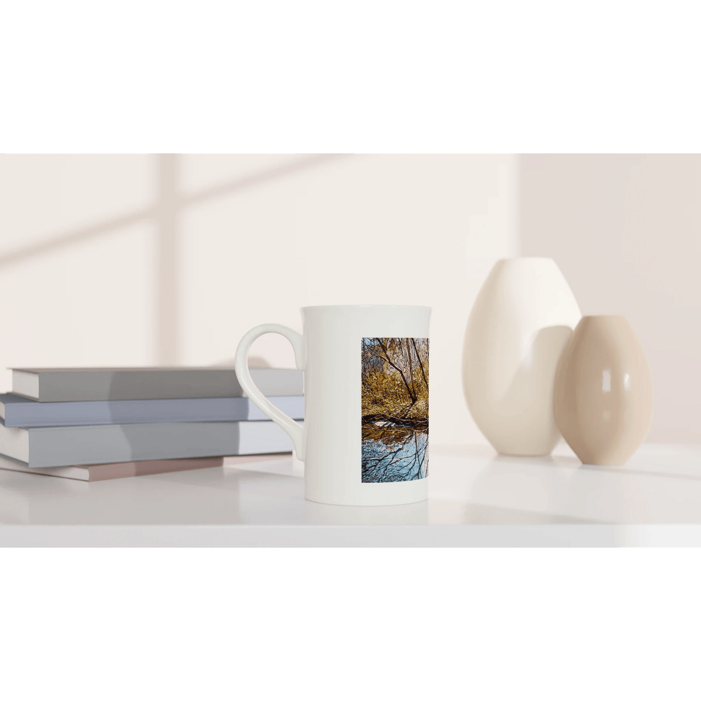 Sun dance - White 10oz Porcelain Slim Mug - eduardgurevich