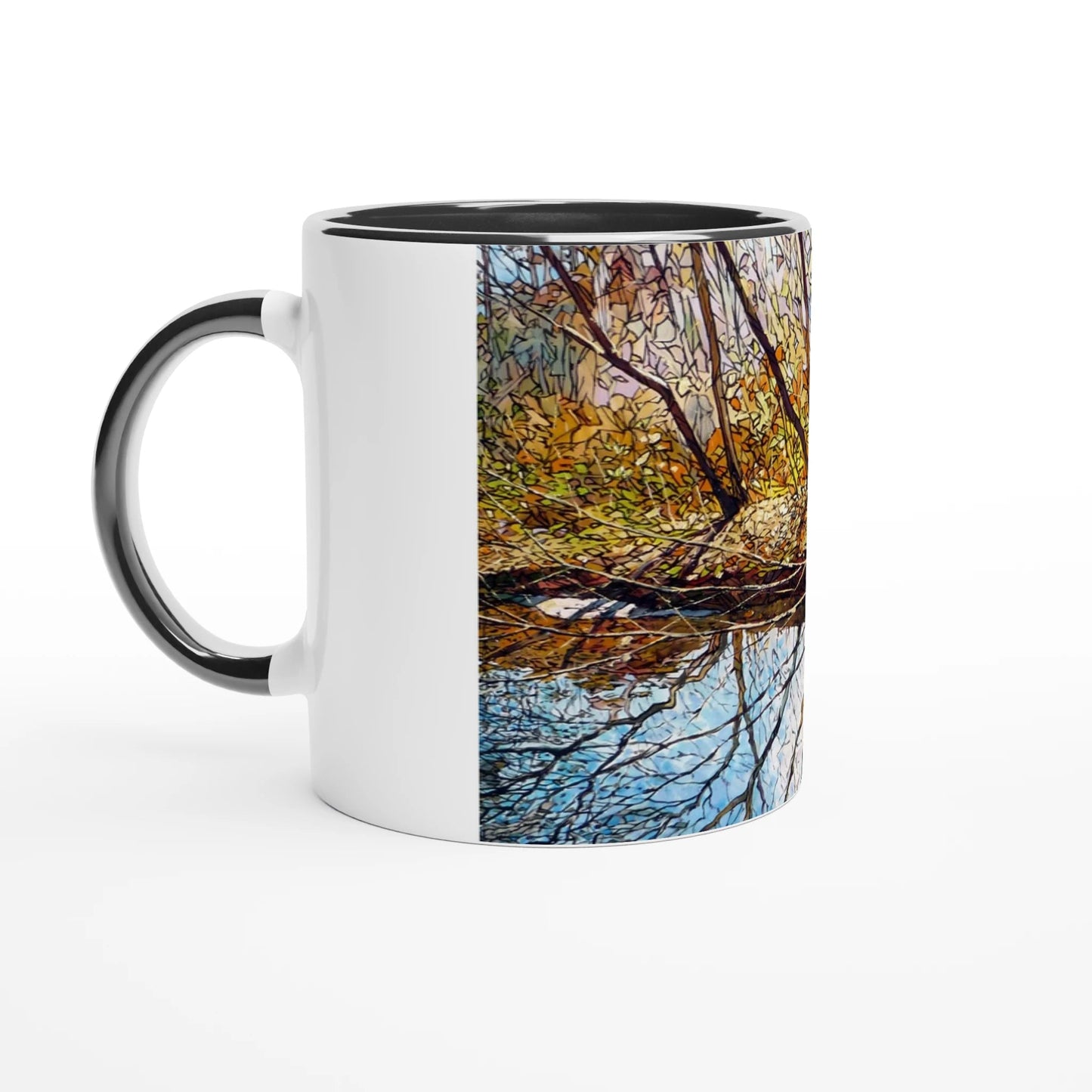 Sun dance - White 11oz Ceramic Mug with Color Inside - eduardgurevich