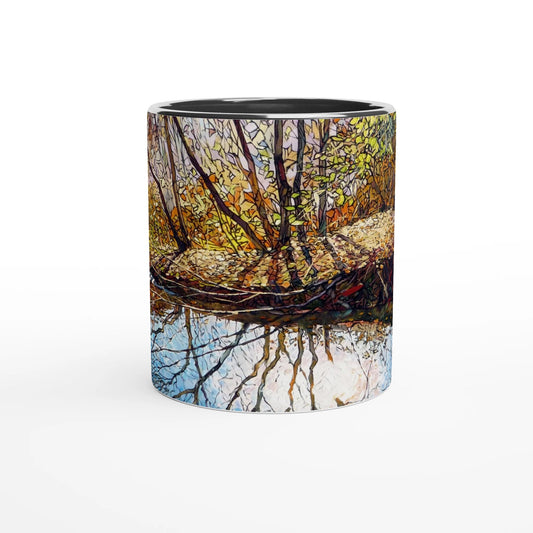 Sun dance - White 11oz Ceramic Mug with Color Inside - eduardgurevich