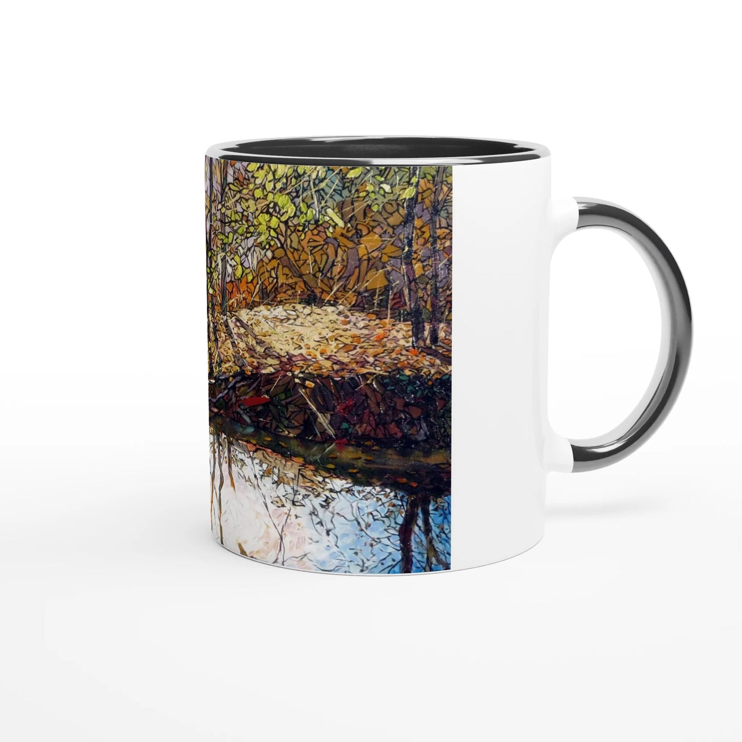 Sun dance - White 11oz Ceramic Mug with Color Inside - eduardgurevich