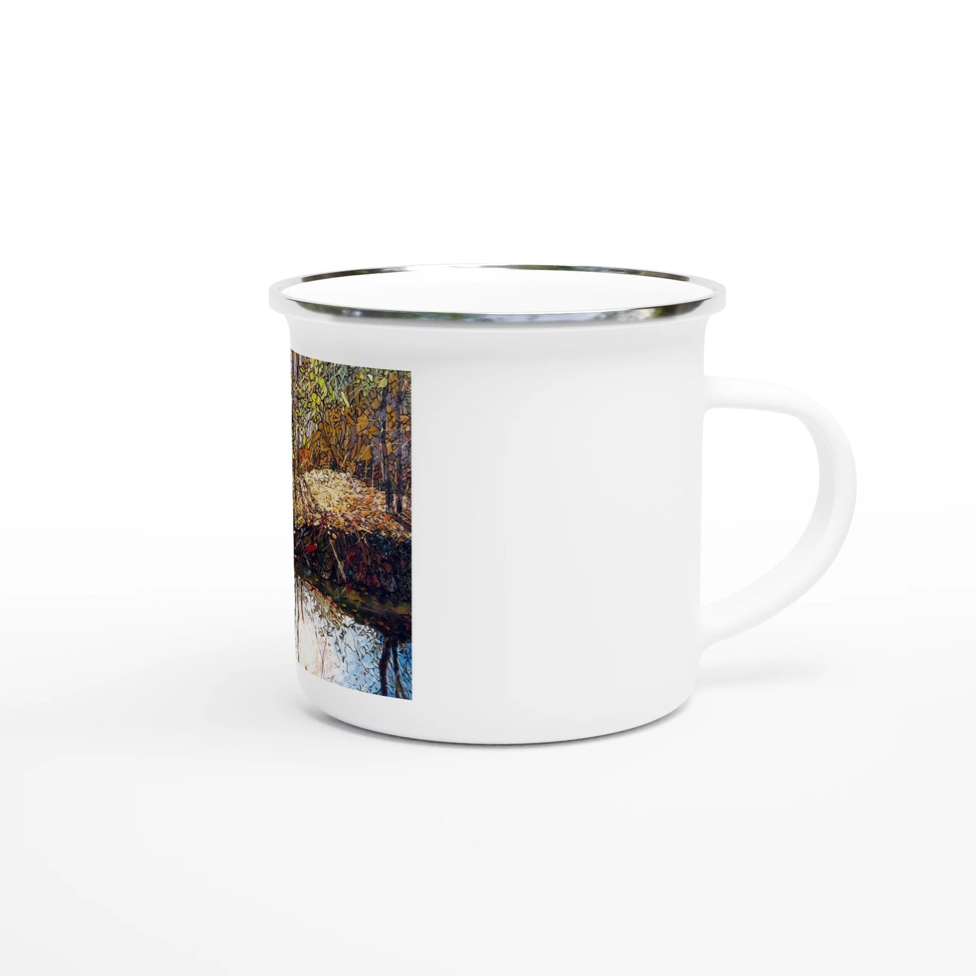 Sun dance - White 12oz Enamel Mug - eduardgurevich