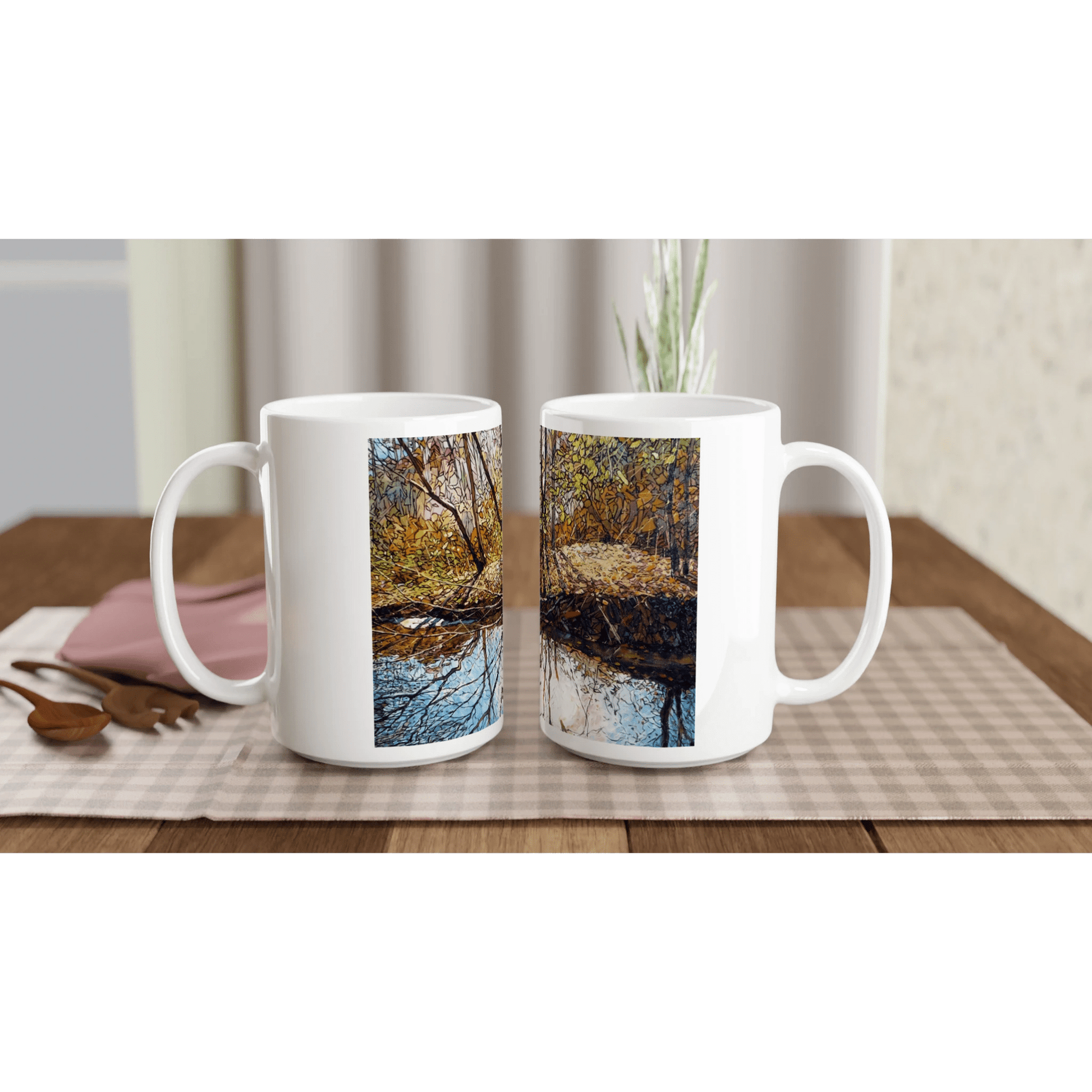 Sun dance - White 15oz Ceramic Mug - eduardgurevich