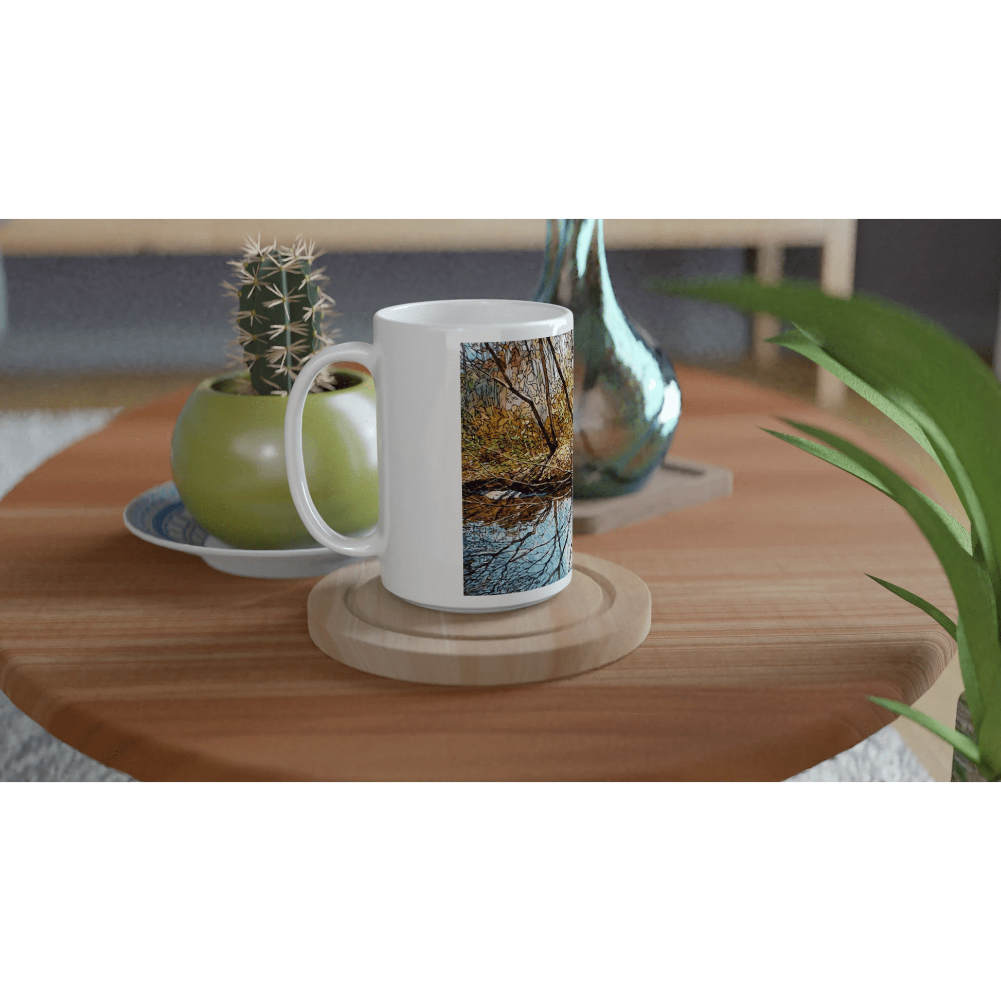 Sun dance - White 15oz Ceramic Mug - eduardgurevich