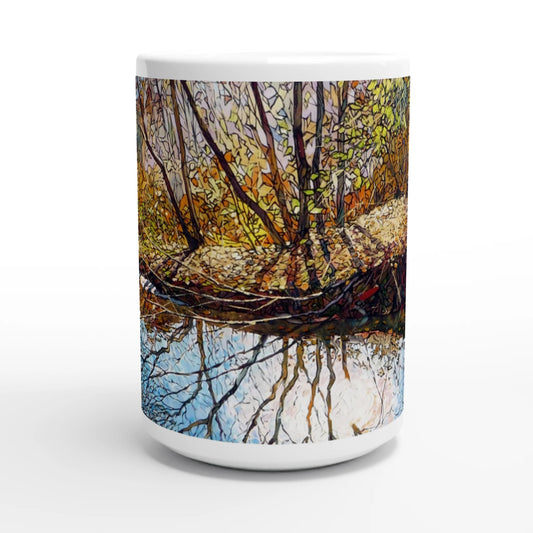 Sun dance - White 15oz Ceramic Mug - eduardgurevich