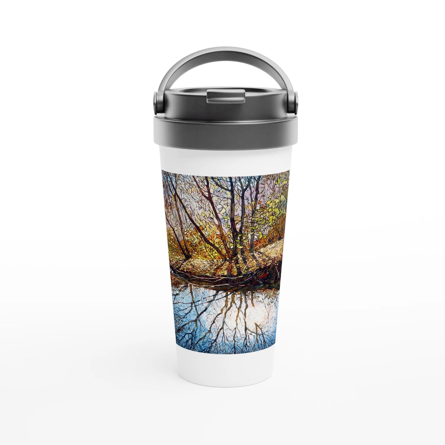 Sun dance - White 15oz Stainless Steel Travel Mug - eduardgurevich