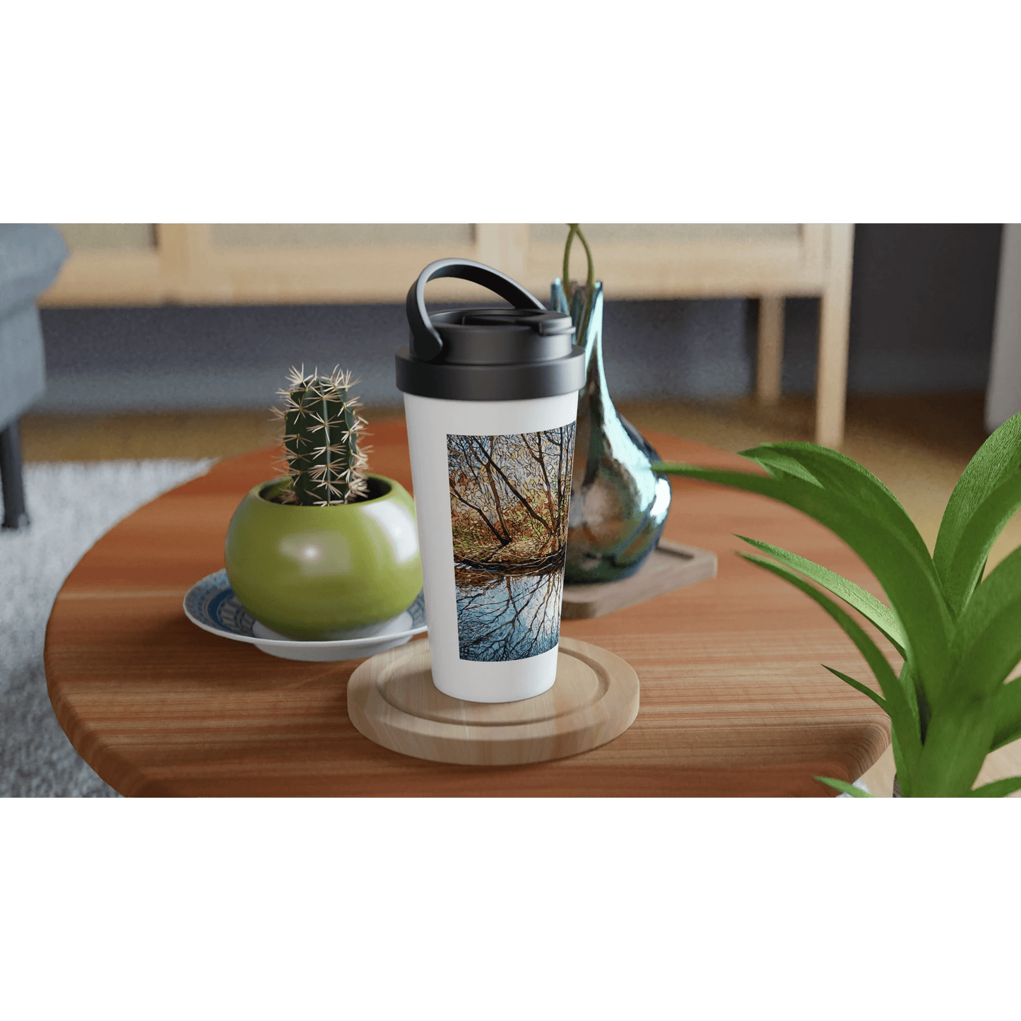 Sun dance - White 15oz Stainless Steel Travel Mug - eduardgurevich