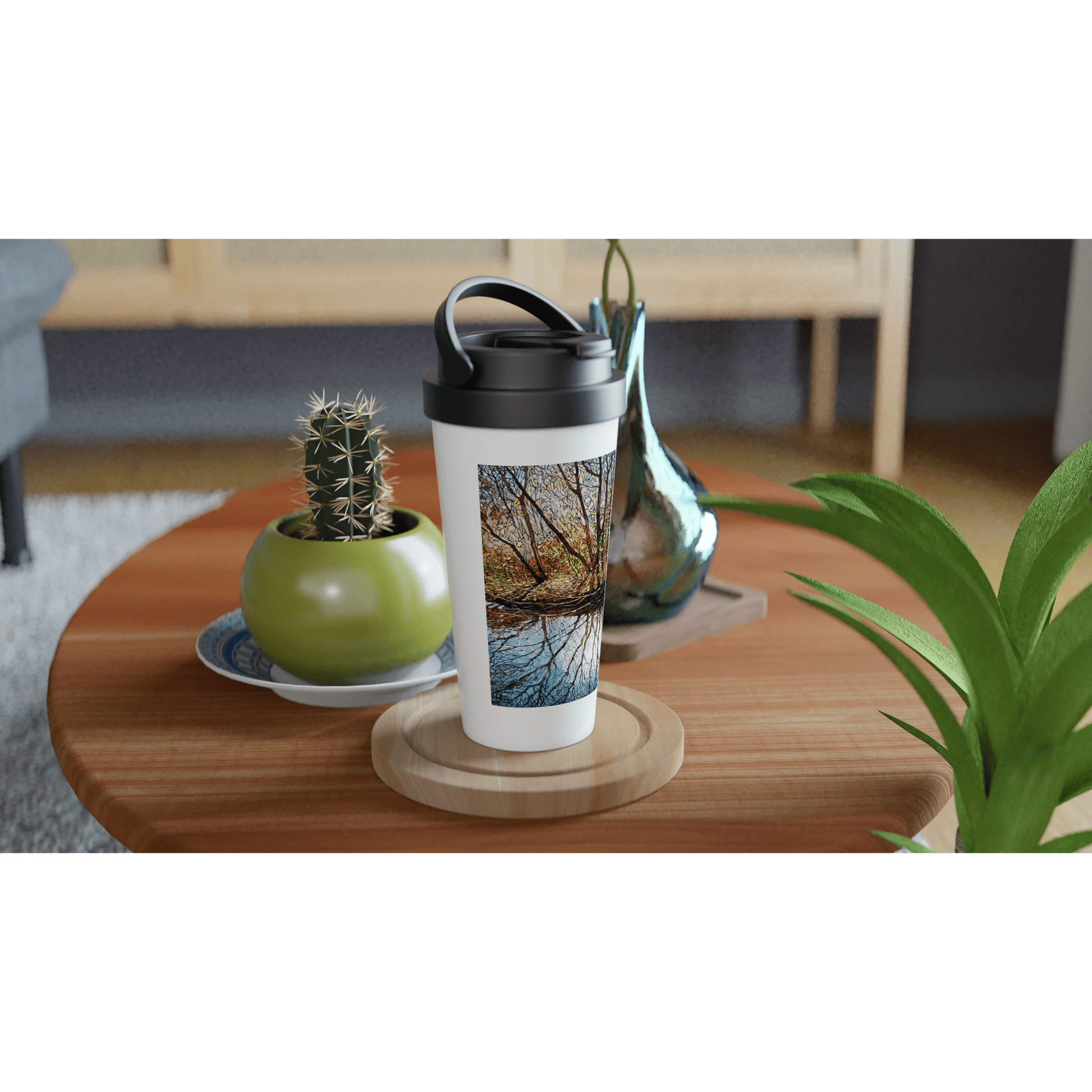 Sun dance - White 15oz Stainless Steel Travel Mug - eduardgurevich