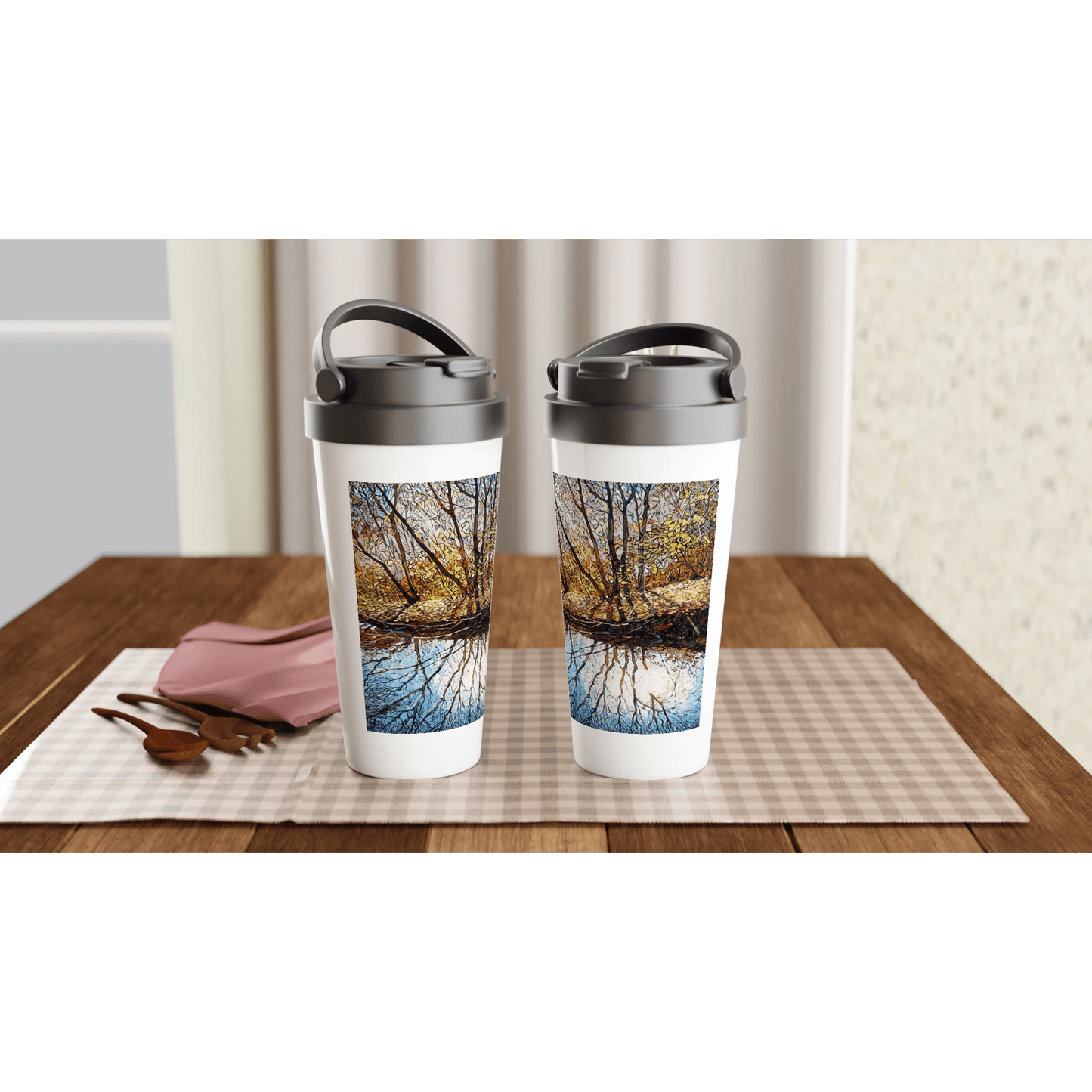 Sun dance - White 15oz Stainless Steel Travel Mug - eduardgurevich