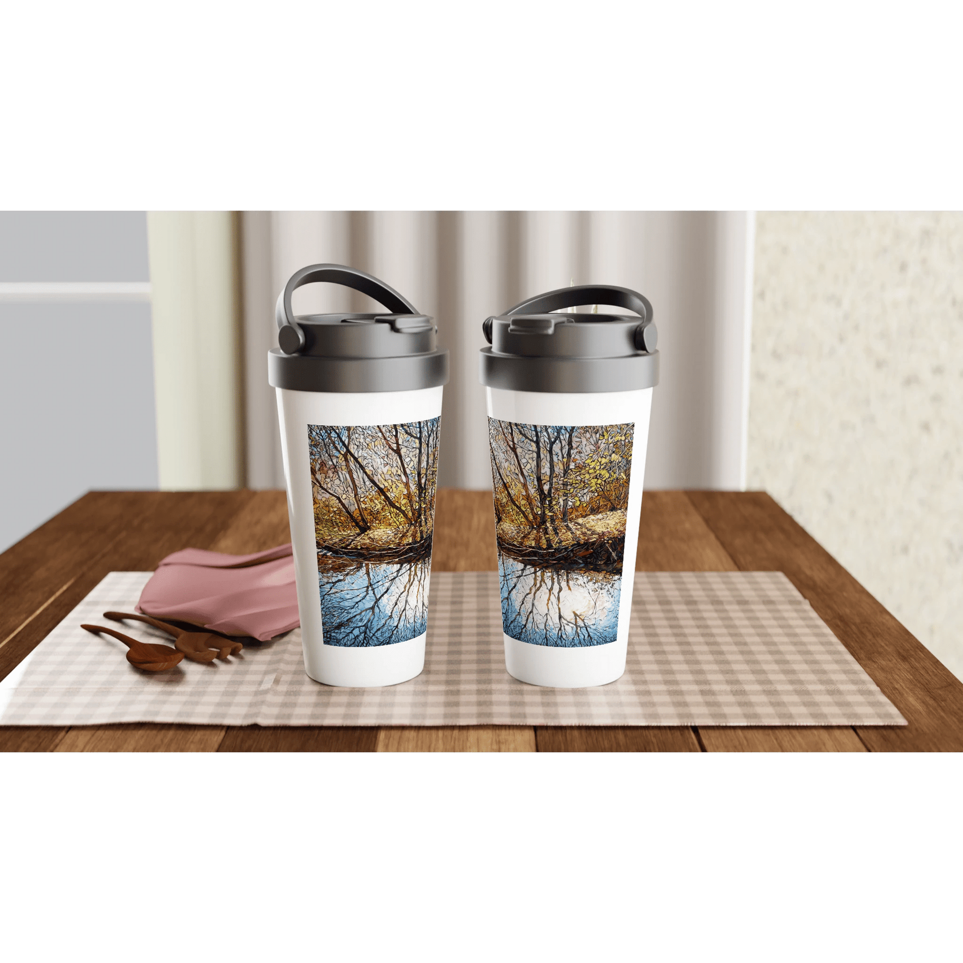 Sun dance - White 15oz Stainless Steel Travel Mug - eduardgurevich