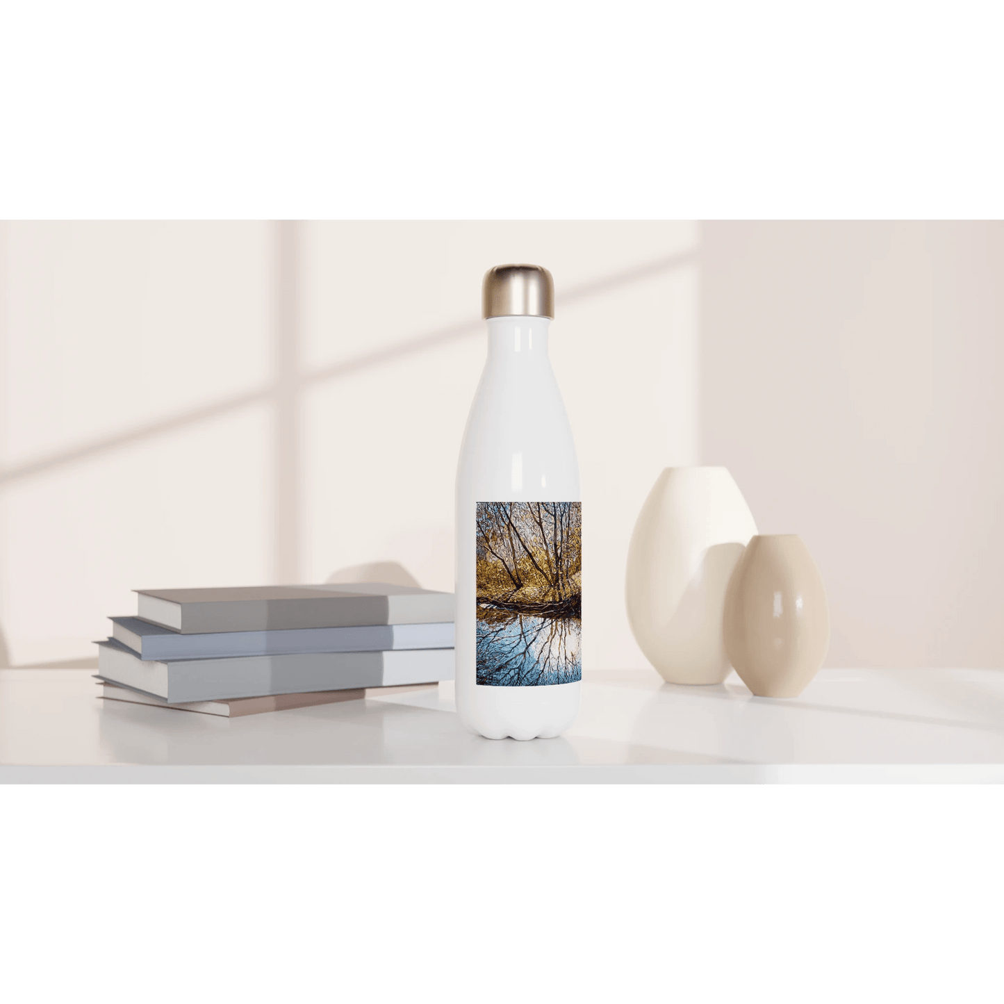 Sun dance - White 17oz Stainless Steel Water Bottle - eduardgurevich